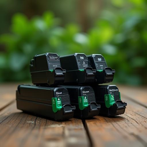 Recycled printer cartridges arranged for zero-waste program